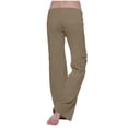 thumbnail image 5 of 2026 Wide Leg Cargo Pants Women High Waisted Bootcut Yoga Pants with Pockets Casual Plus Size Strethcy Flare Leggings Khaki XL, 5 of 6