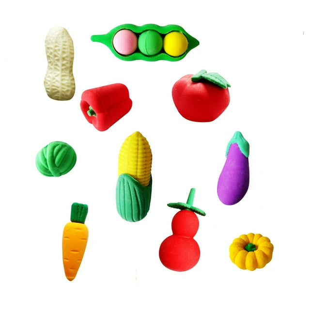 10 Pack Erasers Puzzle Erasers Take Apart Gifts For Kids Vegetable Theme Learning Toy