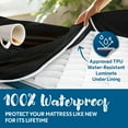 thumbnail image 3 of Guardmax Jersey Knitted Short Queen Zippered Mattress Encasement - Waterproof & Bed Bug Proof Mattress Protector - Comfortable, Soft, and Noiseless Zippered Bedding - Dust Mite Proof (60 x 75 x 12), 3 of 7