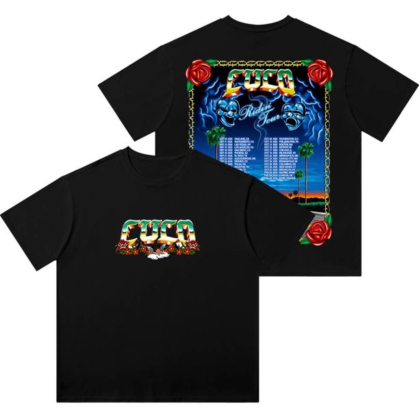 Cuco Ridin Tour Vintage Wash Camisetas Mujeres Hombres Camiseta de manga corta de algodón