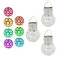 thumbnail image 2 of Paquete de 3 luces LED de decoración de jardín para el hogar, bodas y fiestas, luces de bola de cristal solares que cambian de color y con clasificación A+ de bajo consumo, 2 of 8