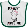 thumbnail image 3 of Inktastic My Aunt Loves Me Kitty Girls Baby Bib, 3 of 4