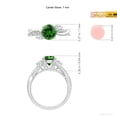 thumbnail image 5 of ANGARA Lab Grown 1.2 Ct Emerald & Diamond Twisted Vine Engagement Ring for Women in 14K White Gold (Size-7mm) | May Birthstone, Anniversary, Jewelry Gift for Women | Lab-Grown Emerald Ring, 5 of 9