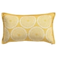 thumbnail image 3 of Fab Habitat Indoor/Outdoor Lumbar Pillow Made from Recycled Polyester Yarn - Double Sided, Stain Resistant, Machine Washable - Boho - Patio, Deck, Porch, Living Room - Rio - Yellow - (14" x 24"), 3 of 9