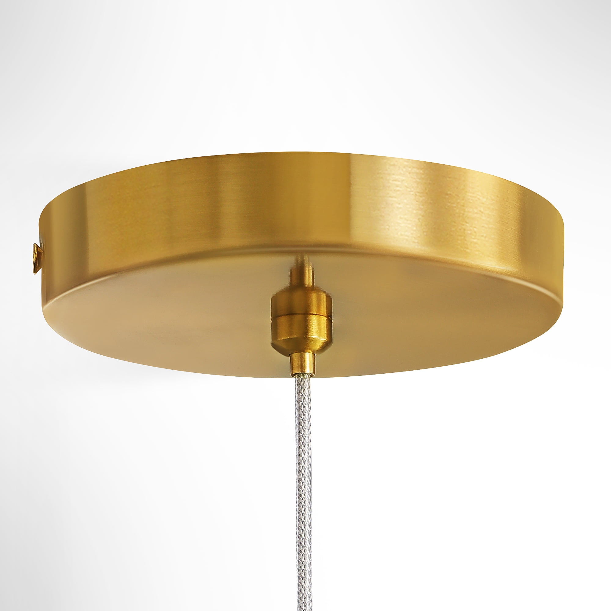 Sculptural Glass Pendant Light for Kitchen Island, Modern Gold Statement Fixture