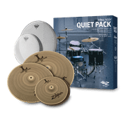 Zildjian 468 Low Volume Cymbal Pack with Remo Silentstroke Heads - 13" Hi Hats, 14" Crash, and 18" Crash Ride
