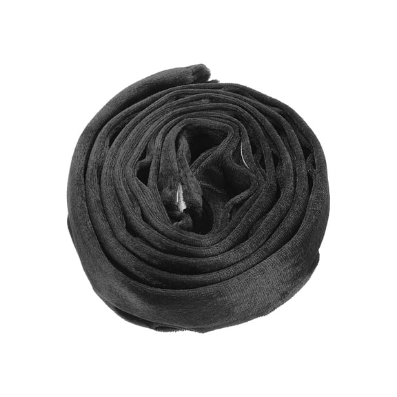 Uxcell 4.9ft Chandelier Chain Cord Cover, 1 Pcs Velvet Cloth Fabric Chain Sleeve Decorative Cord Covers for Chandelier Wires Swing Cable, Hook and Loop Fastener Style, Black