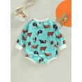 thumbnail image 4 of Genuiskids Newborn Baby Boy Girl Western Clothes Infant Long Sleeve Cow Letter Romper Bodysuit One Piece Outfits, 4 of 8