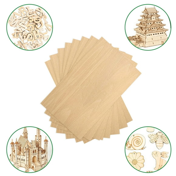 Crafting Essential, Unfinished Wood For Creativity, Smooth Balsa Wood Sheets Ideal Diy Materials, Versatile Crafting Supplies For Any Hobbyist Or Beginner 10Pcs