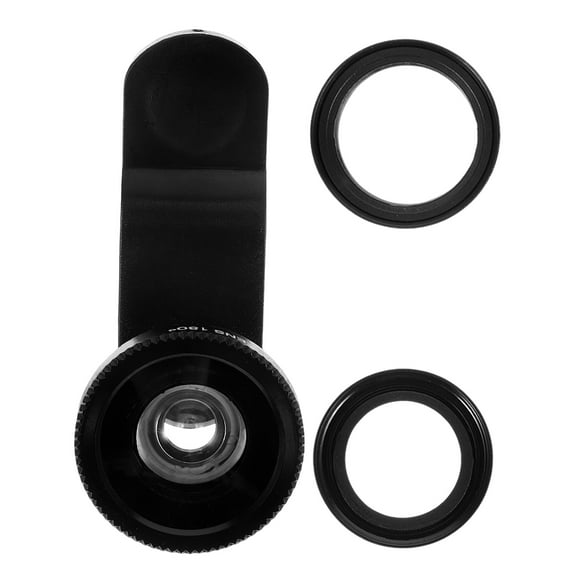 WEAVILUX Fisheye Lens for Cellphone Black Acrylic 1 Set with Wide Angle and Macro