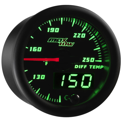 MaxTow Black and Green Differential Temperature Gauge