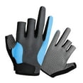 thumbnail image 4 of SunniMix 3 Cut Finger Gloves Finger Protection Non-Slip Breathable Cycling Gloves ens Gray Blue, 4 of 8