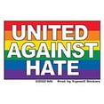 thumbnail image 1 of 2 Autocollants, Autocollant "UNITED AGAINST HATE" - Résistant aux Intempéries, Longue Durée, pour Porte Ou Extérieur - 1.5 Pouces x 2.25 Pouces, 2 Pcs, 1 of 1