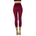 thumbnail image 3 of ToBeInStyle Womens Capri Length Wide Waistband Seamless Lightweight Stretch Leggings, 3 of 8