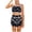 Black, variant on Pandaie Girls Swimsuits 3 Piece Bathing Suit Bow Print Bikini Set with Cover up Skirt Kids Summer Beach Swimwear 10Y Black