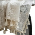 thumbnail image 5 of Boho Sheer Lace Curtain Crochet Handmade Macrame Tassel Knitted Window Treatment Drape for Bedroom Living Room Kitchen, 5 of 5