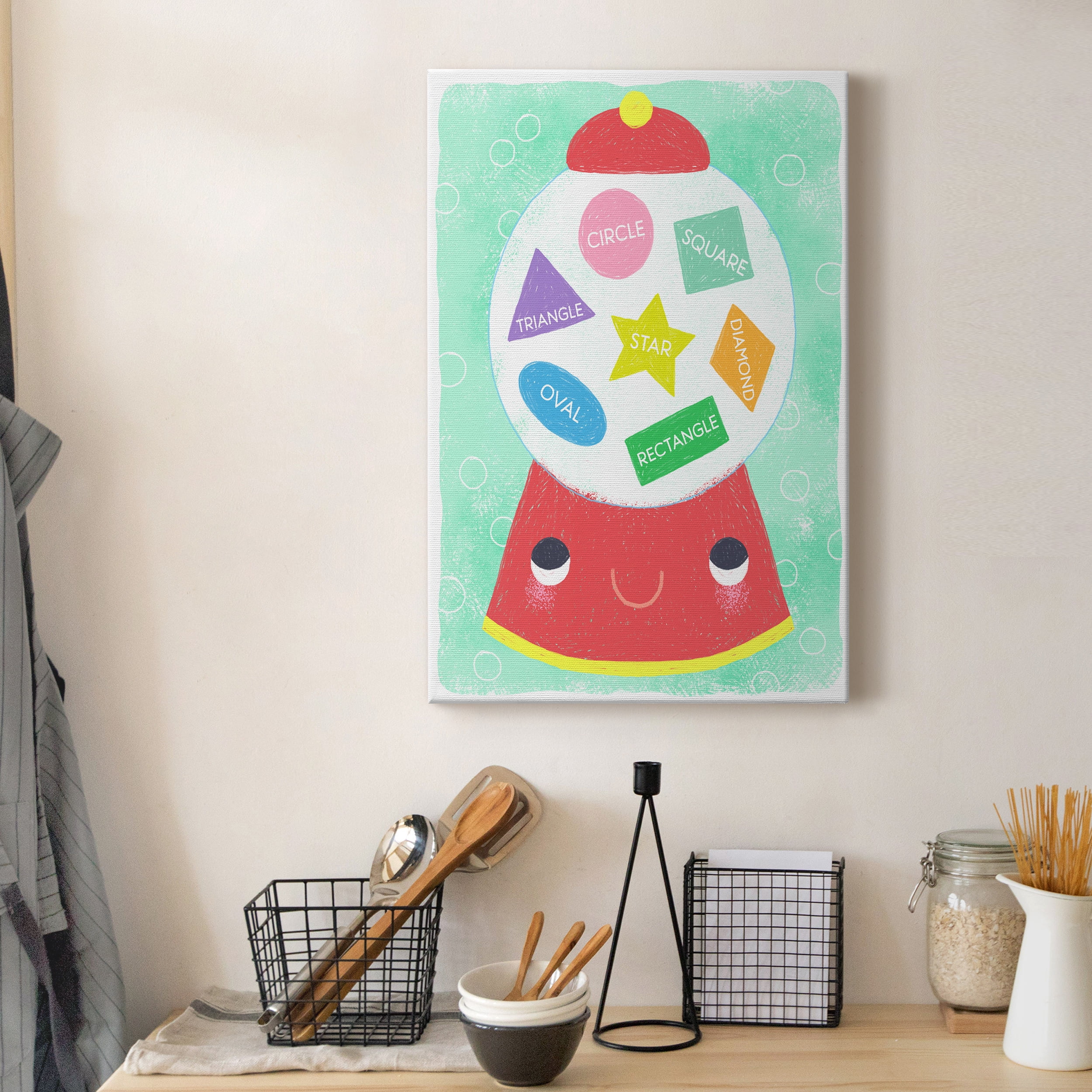 Gumball Shapes Premium Gallery Wrapped Canvas - Ready to Hang - 24 x 36