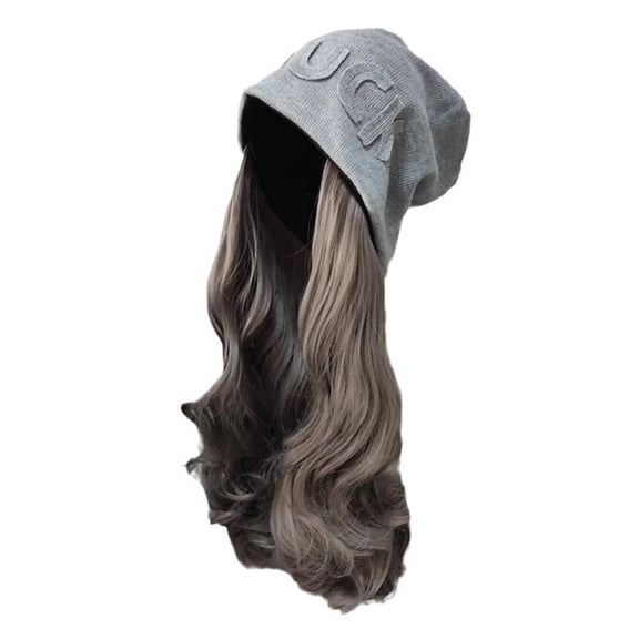 Women Girls Buet s with Long Curly Wavy Hair Wigs hat wig Cold G8H1