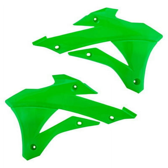 Acerbis Radiator Scoops Fluorescent Green for Kawasaki KX100 2014-2018