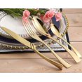 thumbnail image 4 of 4pcs Stainless Steel Flatware,Include Fork Spoons Knife (Golden), 4 of 5