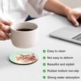 thumbnail image 3 of Green Cat Coasters Set of 6, Absorbent Coasters for Drinks, Funny Animals Modern Art Coaster for Desk Coffee Table Protection, Home Decor House Warming Gifts 4", 3 of 8