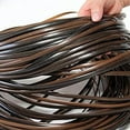 thumbnail image 2 of Coffee Gradient Flat Synthetic Rattan Weaving Material Plastic Rattan for Knit and Repair Chair Table Storage Basket, 2 of 6