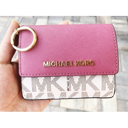 Key Jet - Michael Kors Jet Set Card Holder Key Ring Chain ID Vanilla Tulip