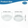 thumbnail image 3 of Uxcell 10-Pack Circular Soffit Vents, 35mm/1.38 Inch Stainless Steel Round Air Vents Mesh Hole Louver for Bathroom Home/ Office/Kitchen/Cabinet/Wardrobe [White], 3 of 7