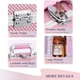 thumbnail image 6 of Makeup Case Makeup Box Cosmetic Organizer Case Portable Make Up Artist Travel Case Storage Box 4 Trays with Dividers Lockable Hard Train Case Nail Tech Supply Storage Mermaid Pink, 6 of 8