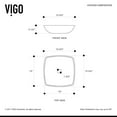 thumbnail image 2 of VIGO Hyacinth Modern White Matte Stone 14 in. L x 14 in. W x 4 in. H Square Vessel Bathroom Sink, 2 of 10