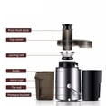 thumbnail image 4 of leyfeng Extractor de jugo eléctrico, máquina exprimidora de 2 velocidades para verduras y frutas, exprimidor de apertura de llenado grande, 4 of 8
