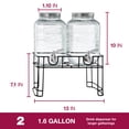 thumbnail image 3 of Set de 2 dispensadores de bebidas de vidrio de 1 galón FineDine, 3 of 7