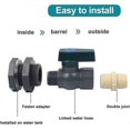 thumbnail image 4 of Connector PVC Water Tanks 3/4 Inch PVC Rain Barrel Faucet with Bulkhead Fitting and Hose Adapter, 4 of 5