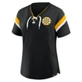 thumbnail image 4 of Women's Fanatics Black Boston Bruins Offside Athena T-Shirt, 4 of 7