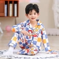 thumbnail image 1 of Disney Toy Story Three Eyes Conjuntos de pijamas de satén para niños Pijamas para niños Ropa de dormir para bebés Pijamas para niñas Pijamas para adolescentes Pijamas para niñas Pjs16 altura 135-145cm zhangmengya CONDUJO, 1 of 2