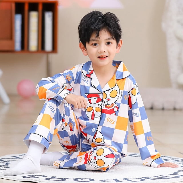 Disney Toy Story Three Eyes Conjuntos de pijamas de satén para niños Pijamas para niños Ropa de dormir para bebés Pijamas para niñas Pijamas para adolescentes Pijamas para niñas Pjs16 altura 135-145cm zhangmengya CONDUJO