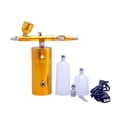 thumbnail image 2 of Mini Airbrush Compressor Universal Rechargeable Nail Art Decor Tattooing Small Pump Design Paint Spray Tool Painting Fitting Golden, 2 of 7