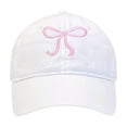 thumbnail image 2 of RXIRUCGD Casquette de Baseball pour Femmes Ajustable Classique Basse Imprimée Non Construite Casquette Unie (Blanc), 2 of 3