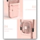 thumbnail image 5 of Ventilador portátil Wdftyju mini plegable USB rosa con soporte de teléfono móvil, 5 of 6