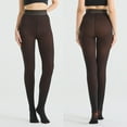 thumbnail image 2 of mgoYE Women Fleece Lined Leggings High Waist Pantyhose Thick Warm Tights for Women(Black,M), 2 of 5
