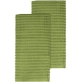 thumbnail image 1 of Royale Collection 100% Combed Terry Cotton, Highly Absorbent, Oversized, Kitchen Towel Set, 28" x 18", 2-Pack, Solid Cactus Green, 1 of 8