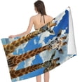 thumbnail image 2 of PHYHOO Cute Giraffes for Adults Kids Microfiber Lightweight Swimming Pool Towels Quick Dry Absorbent Sand Free Large Oversized Bath Towel 30x60in, 2 of 8