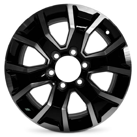 New OEM Replacement Wheel 17x7.5 in for 2020-2023 Toyota Tacoma Black Machined Face with Painted Inlay 17 inch Aluminum Rim
