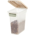 thumbnail image 5 of IRIS USA 13 Lbs / 15 Qt WeatherPro Airtight Pet Food Storage Container, for Dog Cat Bird and Other Pet Food Storage Bin, Pet Supplies, Keep Fresh, BPA Free, Clear/Almond, 5 of 6