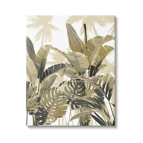 Tropical Layered Summer Palms Botanical & Floral Graphic Art Gallery Wrapped Canvas Print Wall Art