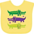 thumbnail image 3 of Inktastic Mardi Gras Holiday Alligators Boys or Girls Baby Bib, 3 of 4