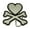 crossed bones silver chrome plain, variant on Heart Crossed Bones Belt Buckle Tattoo Gothic Silver Chrome Men Women Fashion