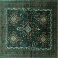 thumbnail image 1 of Ahgly Company Indoor Square Persian Turquoise Blue Traditional Area Rugs, 8' Square, 1 of 4
