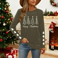 thumbnail image 3 of Christmas Shirts for Women Funny Merry Christmas Graphic T Shirts V Neck Long Sleeve Xmas Tops Blouse, 3 of 7