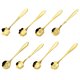 thumbnail image 2 of Cucharas De Expreso, De Cucharas De 8 Piezas Cucharas de material acero Inoxidable Cucharas De Postre Cucharas De Aperitivo Para dorado perfecl Cuchara de té de café, 2 of 8